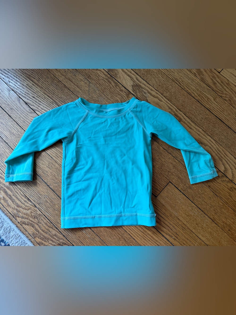 Hanna Andersson Teal Rash Guard - Size 2